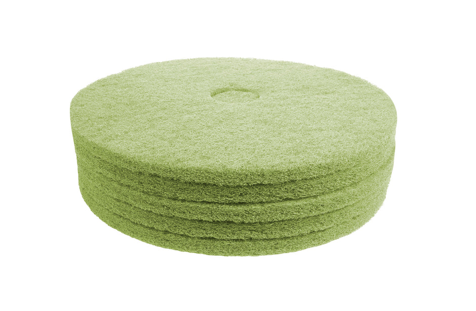 Floor Machine Pads - for Super Scrub - 17" (43.1 cm) - Green - Box of 5 - 66261054261