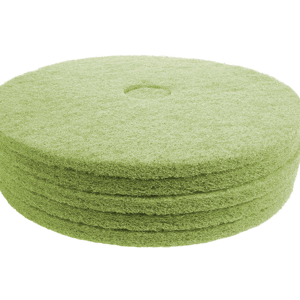 Floor Machine Pads - for Super Scrub - 17" (43.1 cm) - Green - Box of 5 - 66261054261