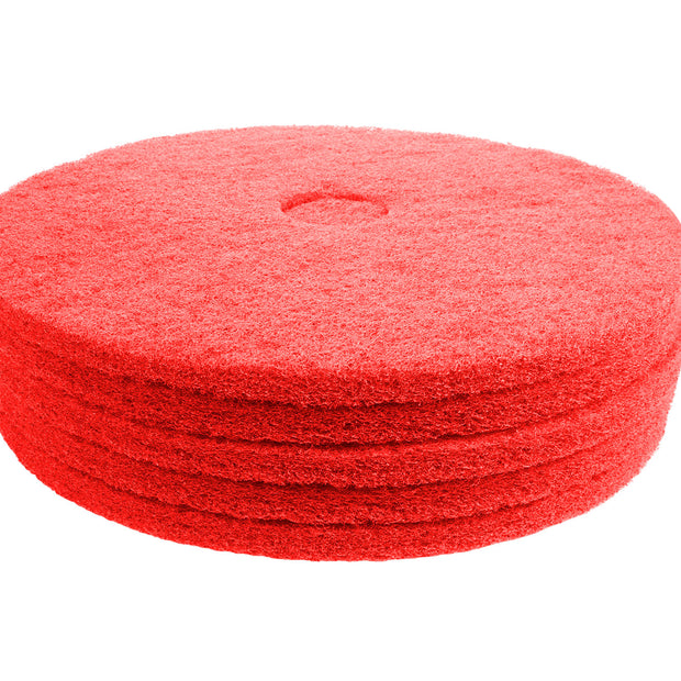Floor Machine Pads - for Buffer - Spray Buff - 17" (43.1 cm) - Red - Box of 5 - 66261054276