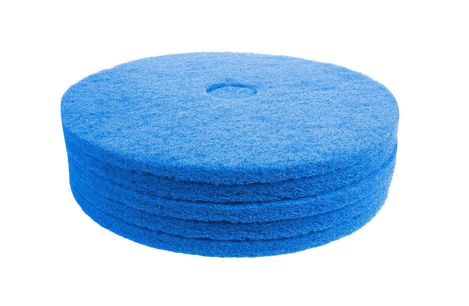 Floor Machine Pad - Super Clean - 18" - (45.7 cm) - Blue - Box of 5 - 66261054245