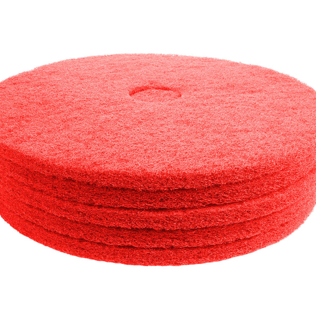 Floor Machine Pads - for Buffer - Spray Buff - 18" (45.7 cm) - Red - Box of 5 - 66261054277