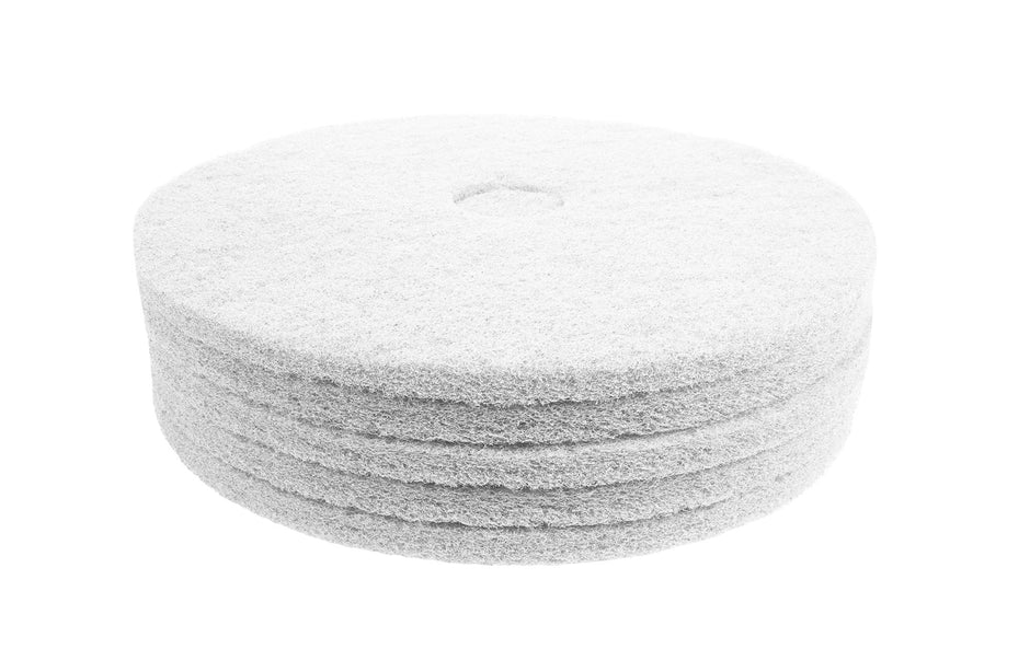 Floor Machine Pads - Super Polish - Spray Buff - 18" (45.7 cm) - White - Box of 5 - 66261054210