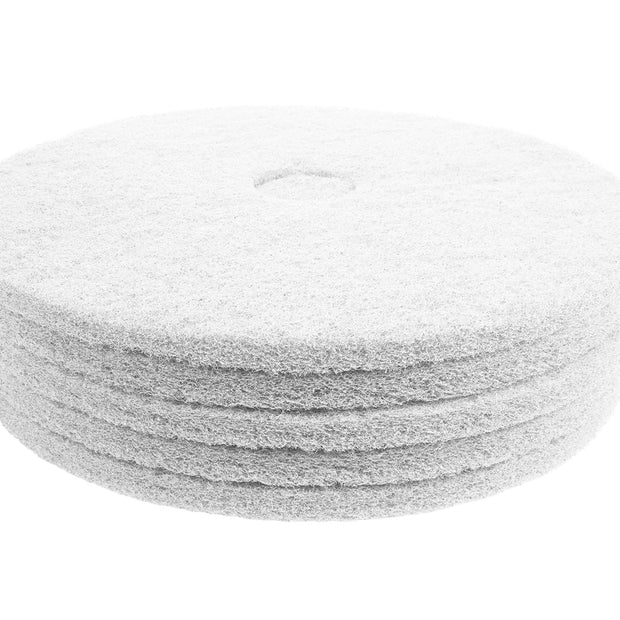 Floor Machine Pads - Super Polish - Spray Buff - 18" (45.7 cm) - White - Box of 5 - 66261054210