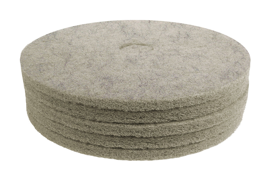 Floor Machine Pads - for High Speed Burnishing - 20" (50.8 cm) - Natural Fiber - Box of 5 - 66261057804