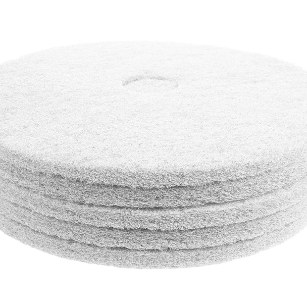 Floor Machine Pads - Super Polish - Spray Buff - 20" (50.8 cm) - White - Box of 5 - 66261054212