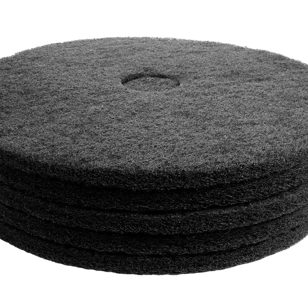 Floor Machine Pads - for Stripping - 21" (53.3 cm) - Black - Box of 5 - 66261054231