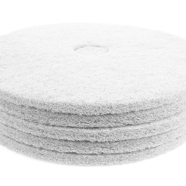 Floor Machine Pads - Super Polish - Spray Buff - 27" (68.6 cm) - White - Box of 5 - 66261005121
