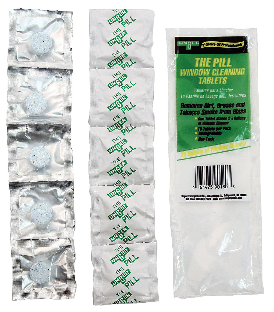 Glass Cleaner in Tablet - Pack of 10 - Unger PL100