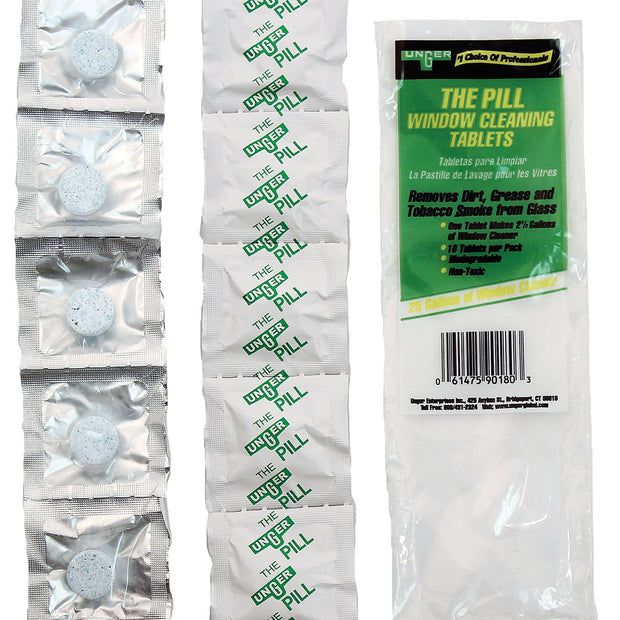 Glass Cleaner in Tablet - Pack of 10 - Unger PL100