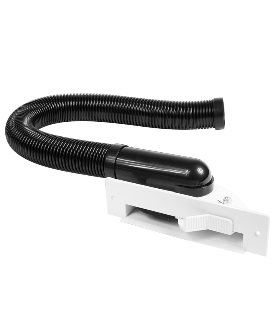 Automatic Dust Pan Plastiflex genuine for Central Vacuum - White - With Flexible Hose and Installation Kit Included