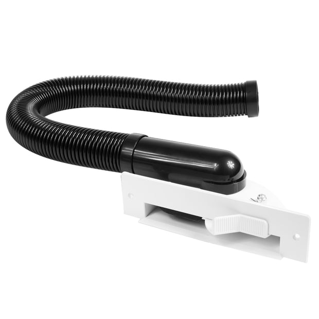 Automatic Dust Pan Plastiflex genuine for Central Vacuum - White - With Flexible Hose and Installation Kit Included