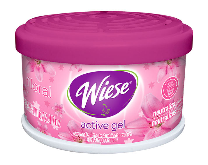 Odors Neutralizer - Air Freshener - Gel - Floral Scent - 2.47 oz (70 g) Jar - Wiese NARGE07