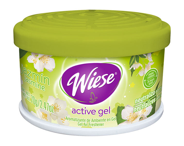 Odors Neutralizer - Air Freshener - Gel -  Jasmine Scent - 2.47 oz (70 g) Jar - Wiese NARGE08