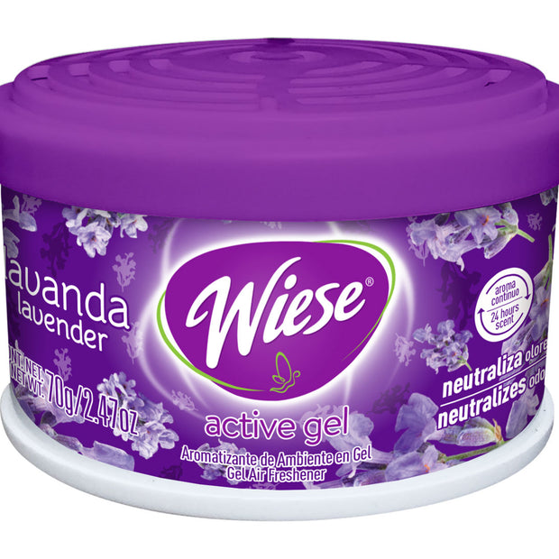 Odors Neutralizer - Air Freshener - Gel - Lavender Scent - 2.47 oz (70 g) Jar - Wiese NAEGE10