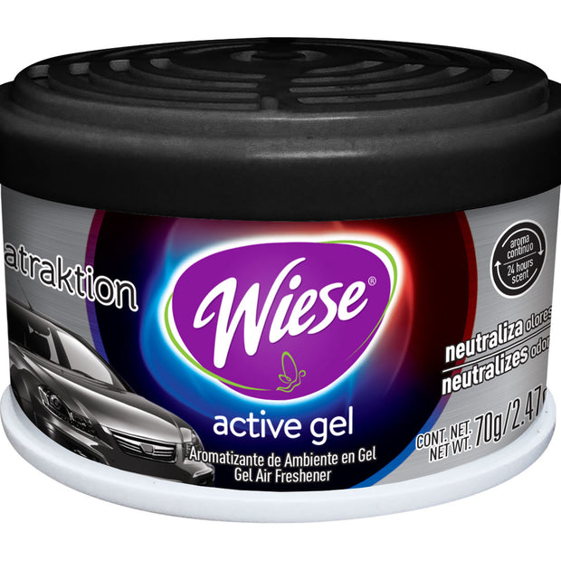 Odors Neutralizer - Air Freshener - Gel -  Attraktion Scent - 2.47 oz (70 g) Jar - Wiese NARGE11