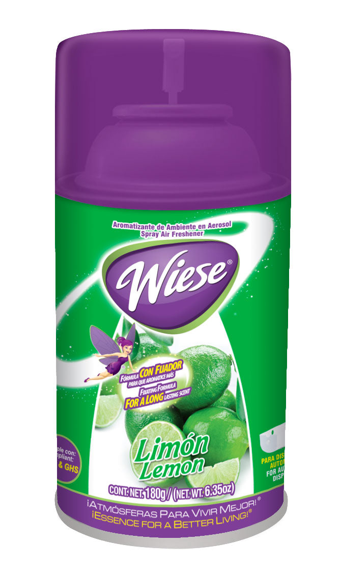 Metered Air Freshener - Lemon Scent - 6.2 oz (180 ml) - Wiese NAEDC06
