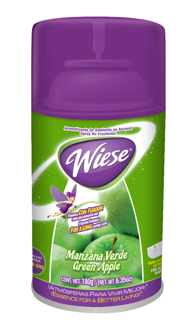 Metered Air Freshener - Green Apple Scent - 6.2 oz (180 ml) - Wiese NAEDC25