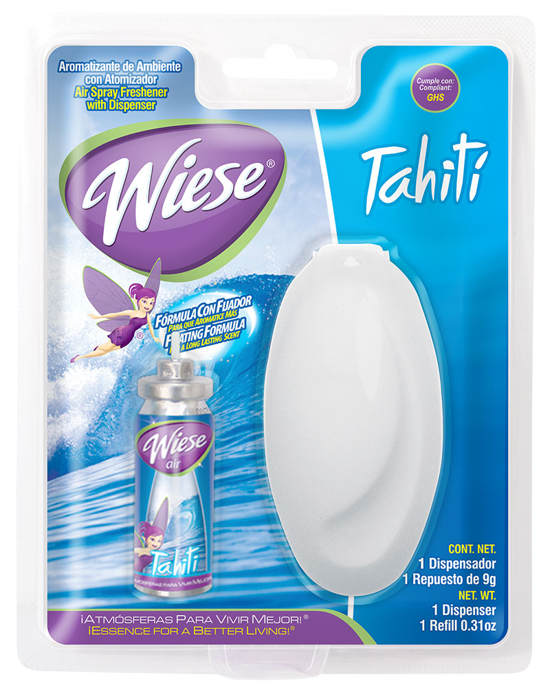 Air Spray Freshener with Mini Dispenser - Tahiti Scent - 0.31 oz (9 g) - Wiese NAEMS03