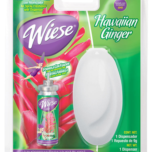 Air Spray Freshener with Mini Dispenser - Hawaiin Ginger - 0.31 oz (9 g) - Wiese NAEMS01
