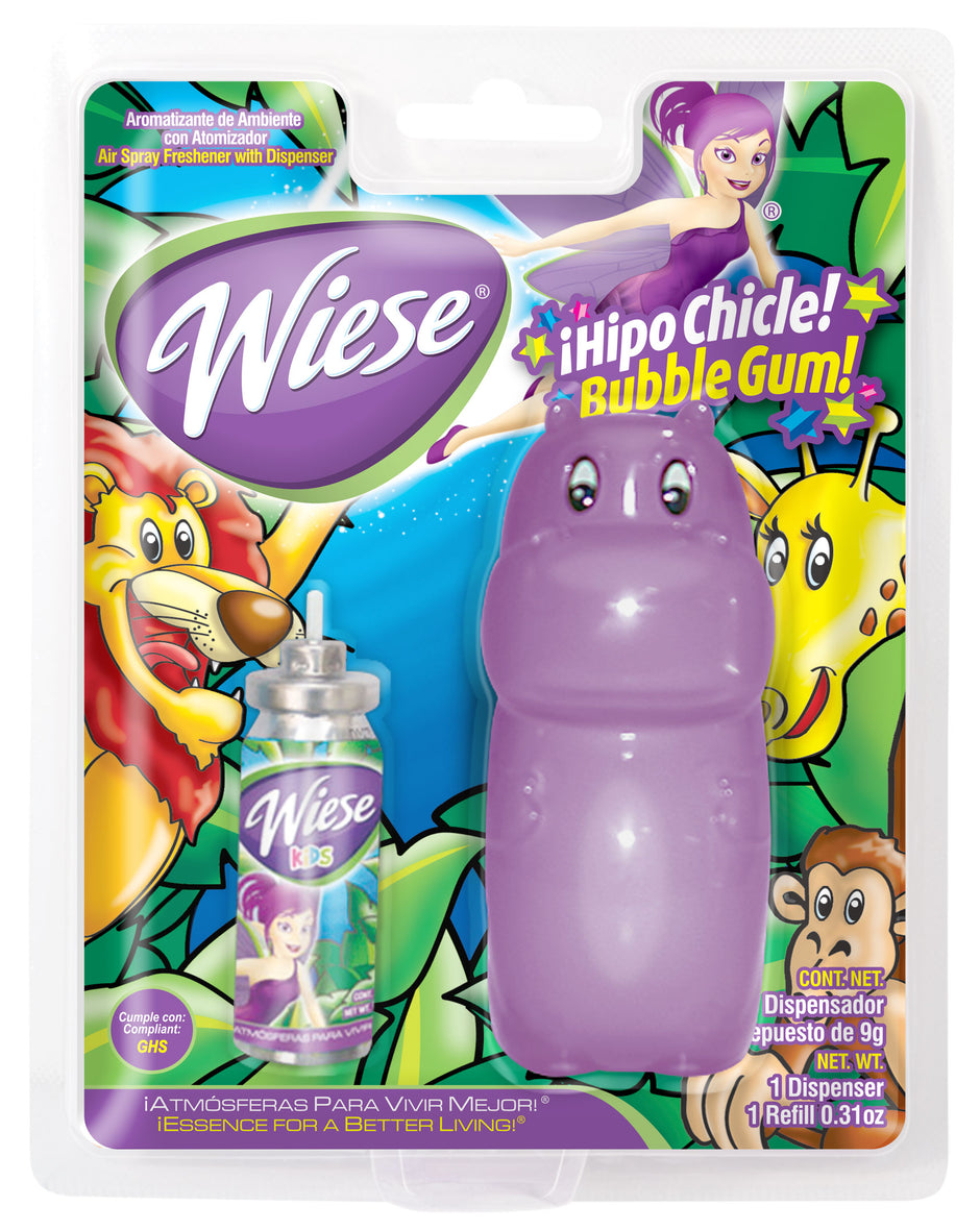Air Spray Freshener with Mini Dispenser - Bubble Gum Scent - 0.31 oz (9 g) - Wiese NAEMS11