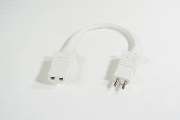 10" PIGTAIL ELECTRIC CORD (M/F) - WHITE