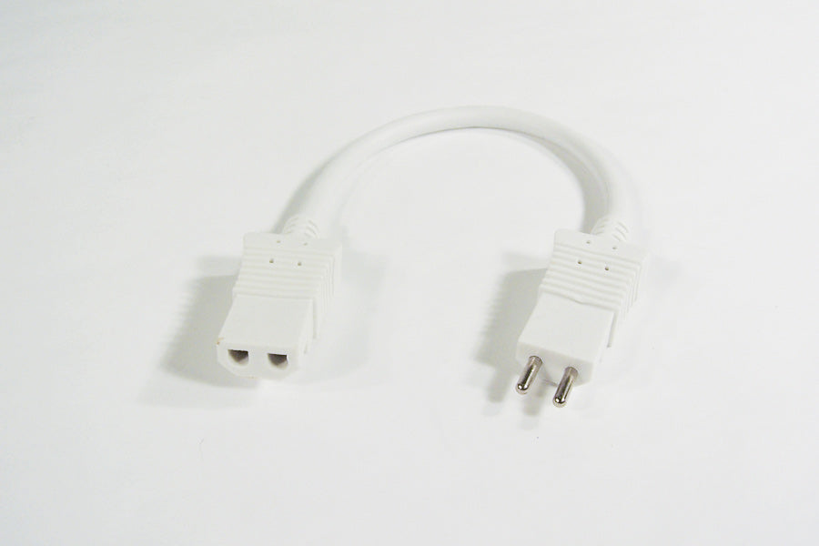 10" PIGTAIL ELECTRIC CORD (M/F) - WHITE