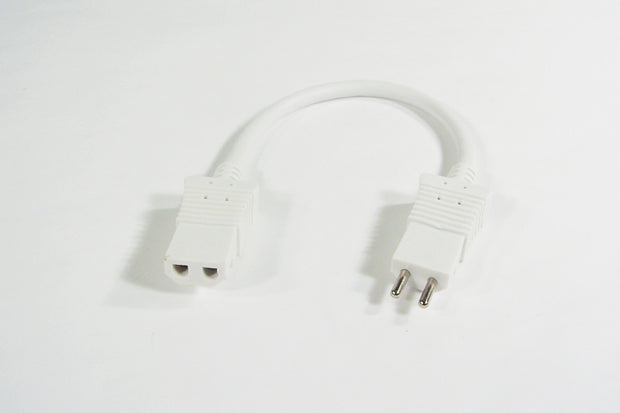 10" PIGTAIL ELECTRIC CORD (M/F) - WHITE
