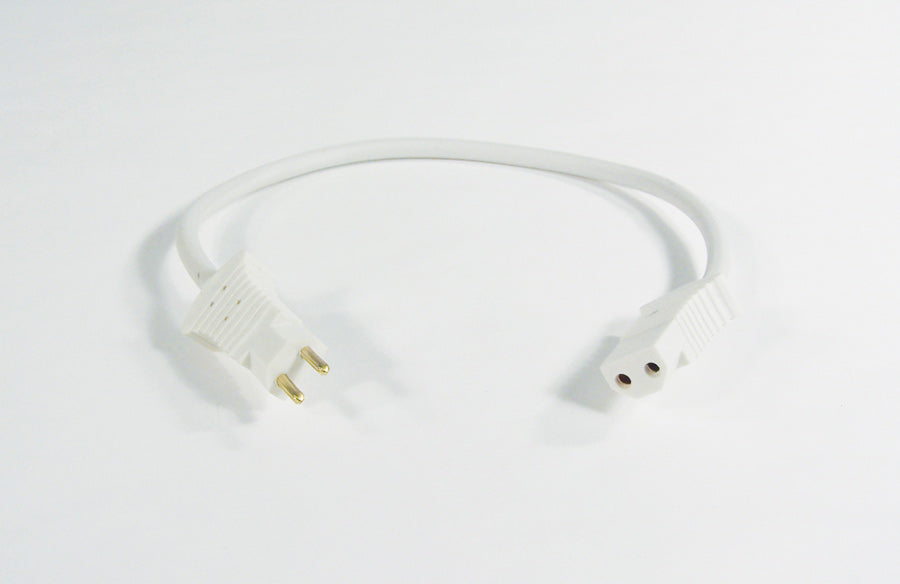 16 PIGTAIL ELECTRIC CORD (M/F) - WHITE