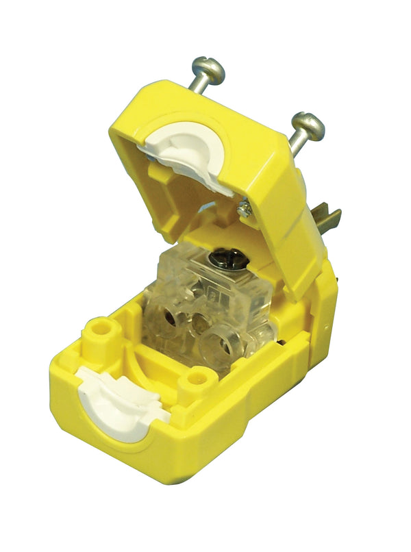 Male Electrical  Plug - 3 Wires - Top Quality - Yellow - Leviton