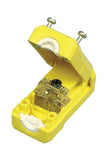 Female Electrical  Plug - 3 Wires - Top Quality - Yellow - Leviton 5259-VY